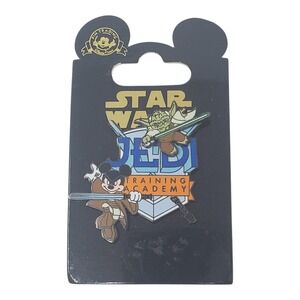 Disney Jedi Training Academy Enamel Pin Yoda And Mickey Star Wars Rare Cool